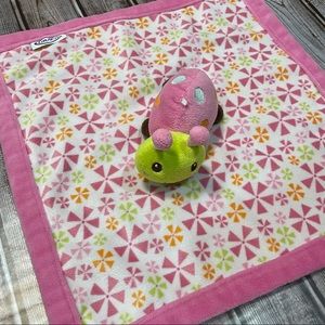 Graco Ladybug Lovey Security Blanket Pink Fleece Plush Pinwheel Polka Dot 13"